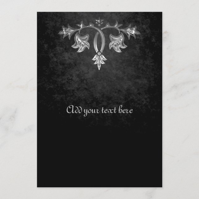 Elegant gothic dark romance wedding program (Front)