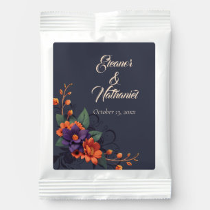 Elegant Gothic Floral Chic date Wedding Hot Chocolate Drink Mix