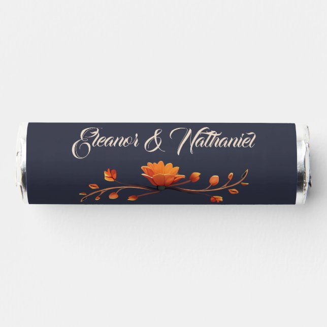 Elegant Gothic Floral Minimalist Wedding  Breath Savers® Mints (Front)