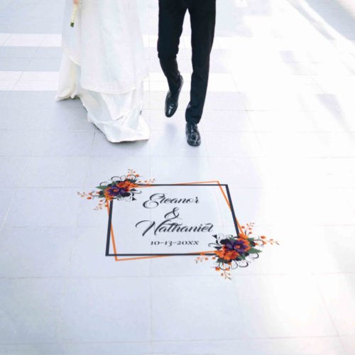 Elegant Gothic Floral Wedding dance  Floor Decals
