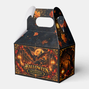 Elegant Gothic Halloween Bat Custom Favor Box