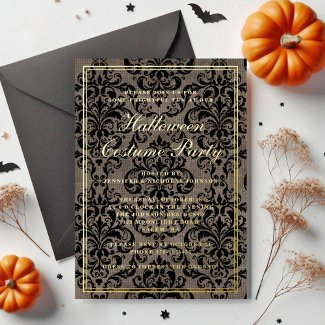 Elegant Gothic Halloween Costume Party Gold