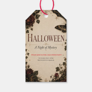 Elegant Gothic Halloween Party Celebration Gift Tags