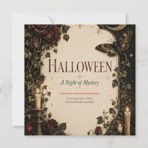 Elegant Gothic Halloween Party Celebration Invitation