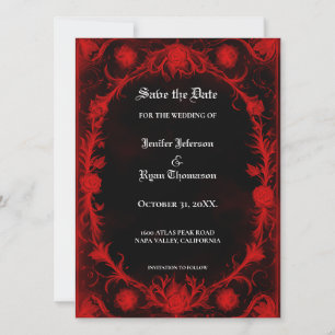 Elegant gothic halloween save the date Invitation