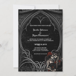Elegant gothic halloween wedding Invitation