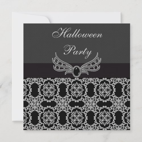 Elegant Gothic Jewel &amp; Diamonds Halloween Party Custom Invite
