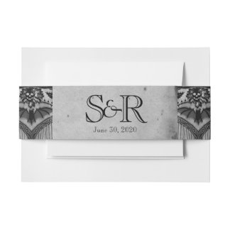 Elegant Gothic Lace Posh Wedding Belly Band