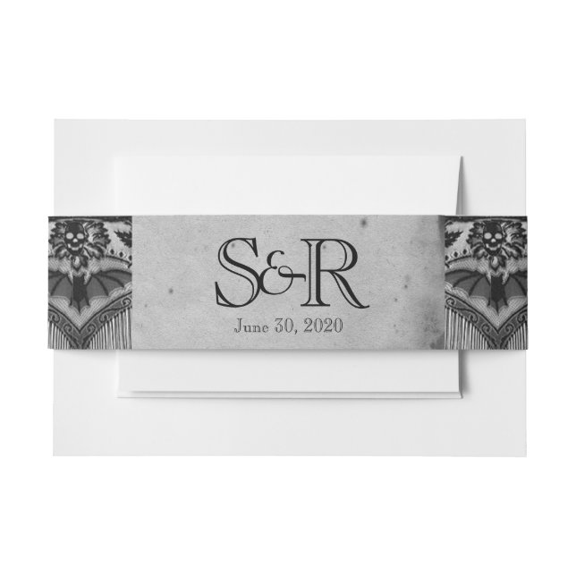 Elegant Gothic Lace Posh Wedding Belly Band (Front Example)