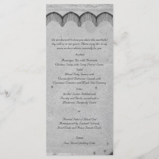 Elegant Gothic Lace Posh Wedding Menu
