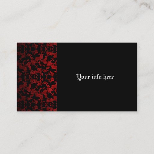 Customizable Elegant Gothic patterned business cards