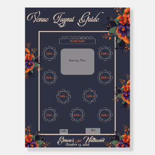 Elegant Gothic practical wedding venue plan Foam Board