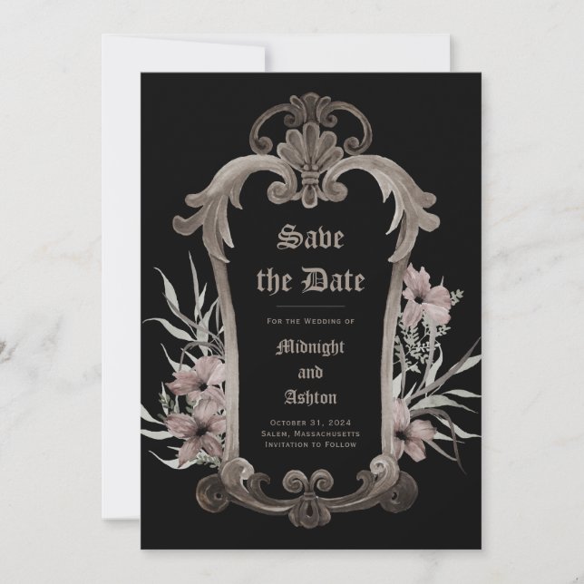 Elegant Gothic Save the Date (Front)