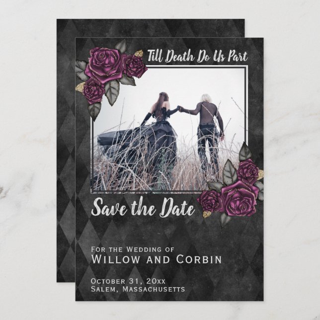 Elegant Gothic Save the Date  (Front/Back)