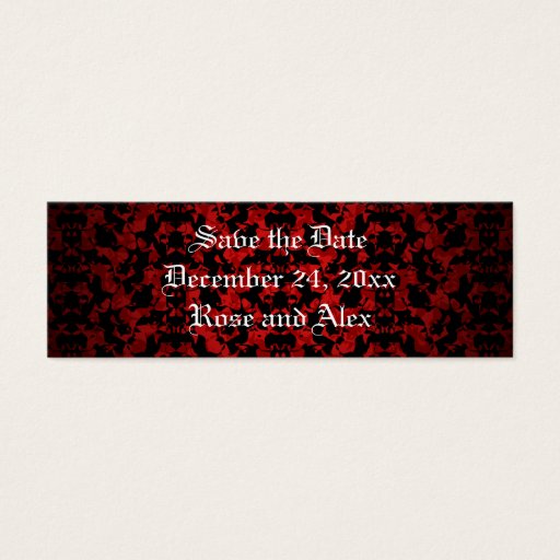 Customizable Elegant Gothic save the date mini book markers Business Card Template