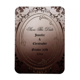 Elegant Gothic Save The Date Wedding Magnet