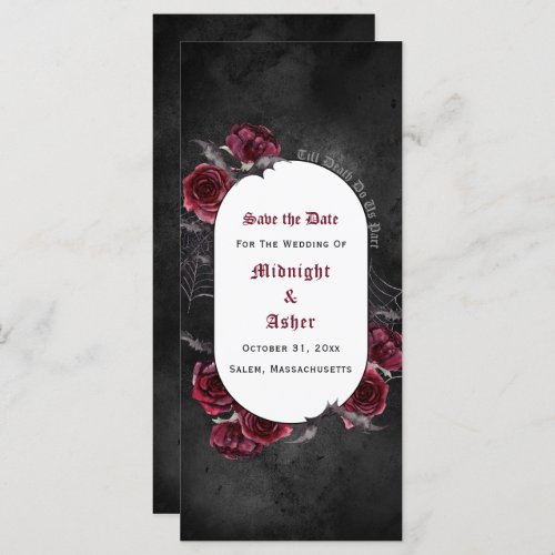 Elegant Gothic Till Death Do Us Part Save The Date