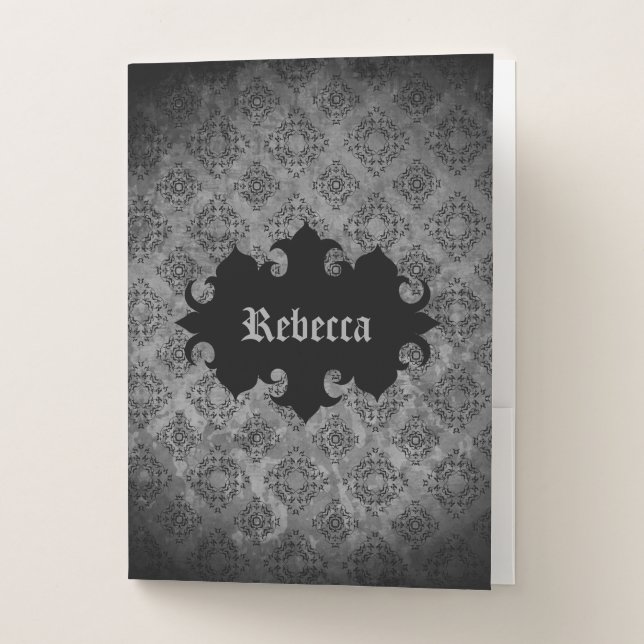 Elegant Gothic Victorian Pocket Folder (Front)