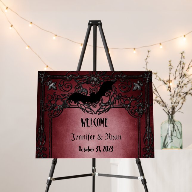 Elegant Gothic wedding Foam Board (In Situ (Stand))