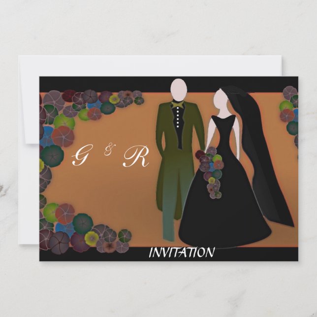 Elegant Gothic Wedding Invitation (Front)