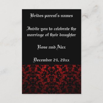 Elegant Gothic Wedding Invitations 3.5" X 5" by TheHopefulRomantic at Zazzle