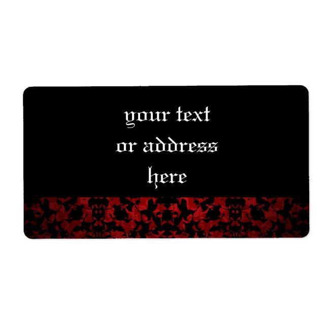 Elegant Gothic wedding large labels for your text (Front)