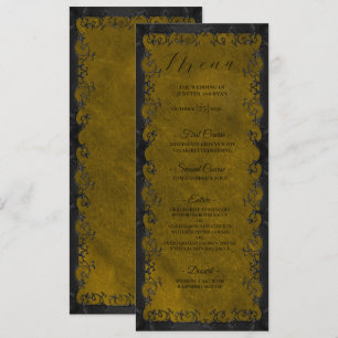 Elegant Gothic Wedding Menu