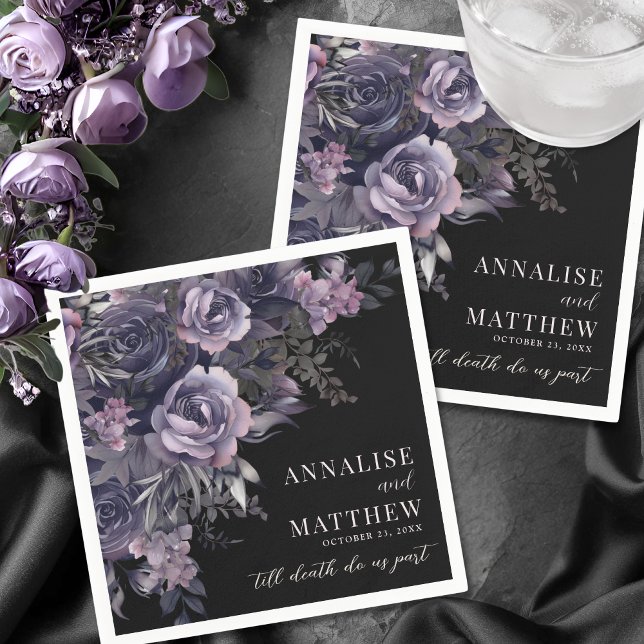 Elegant Gothic Wedding Napkins (Elegant Gothic Wedding Napkins)