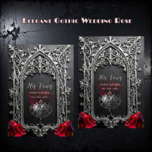 Elegant Gothic Wedding Rose Frame