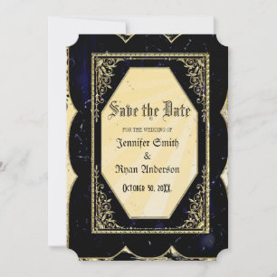 Elegant Gothic wedding save the date Invitation