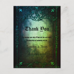 Elegant Gothic wedding Thank You Card