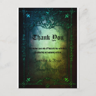 Elegant Gothic wedding Thank You Card