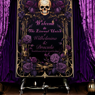  Elegant Gothic Wedding Welcome  Foam Board