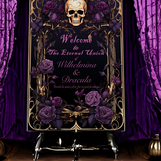  Elegant Gothic Wedding Welcome  Foam Board (Creator Uploaded)