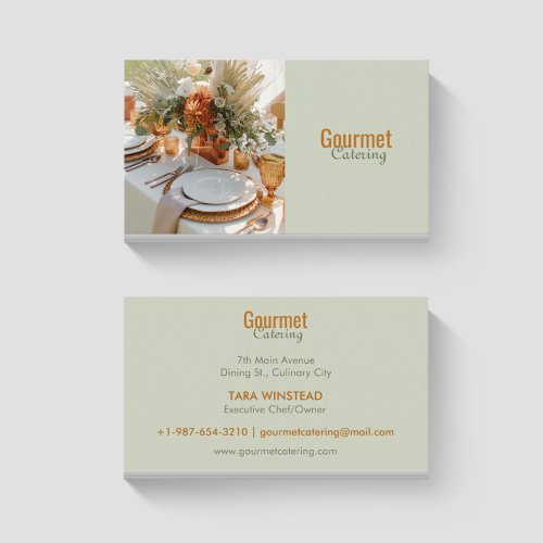 Elegant Gourmet Catering Business Card