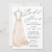 Elegant Gown Bridal Shower Invitation (Front)