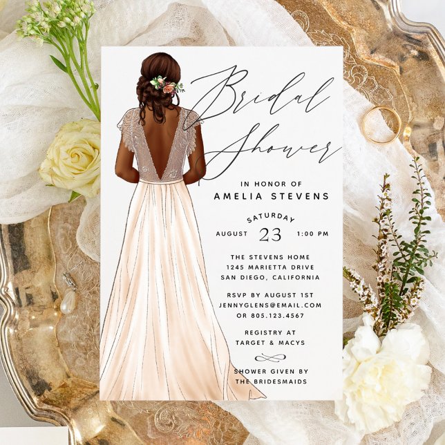 Elegant Gown Bridal Shower Invitation (Creator Uploaded)