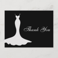 Elegant Gown Bridal Shower Thank You