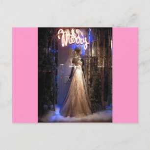 Elegant Gown NYC Holiday Window Display Postcard
