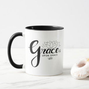 Elegant Grace Christian Faith Script Floral Mug