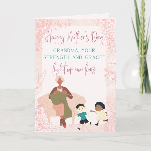 Elegant Grace Grandmas Love Greeting Card