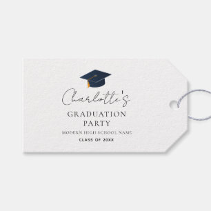 Elegant Grad Party Class Year and High School Gift Tags