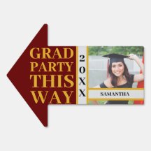 Elegant Grad Photo Party Yard Sign