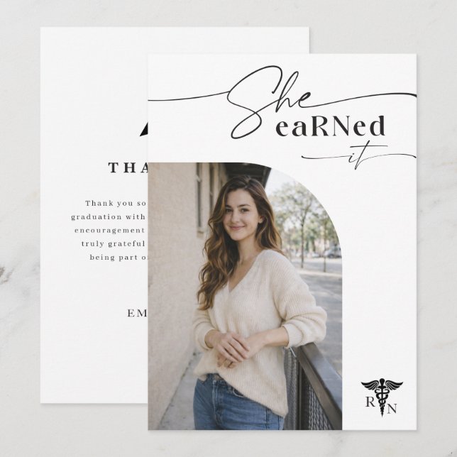 grad party thank you cards Hello Love Goods Graduation Personalized with Name and School, 5.5x4.25 Black and White Flat Thank You Note Cards with Envelopes : Office Products especially for children. Floral Graduation Thank You Cards