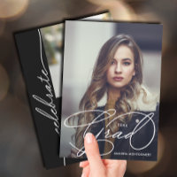 Elegant Grad Script Photo Graduation