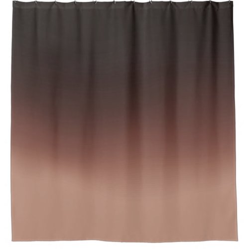 Elegant Gradient Black  Beige Ombre Shower Curtain