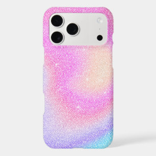 Elegant Gradient Glitter Swirl Holographic iPhone 17 Pro Max Case