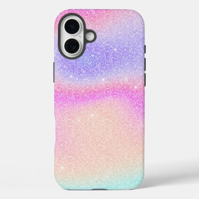 Elegant Gradient Glitter Swirl Holographic  Case-Mate iPhone Case (Back)