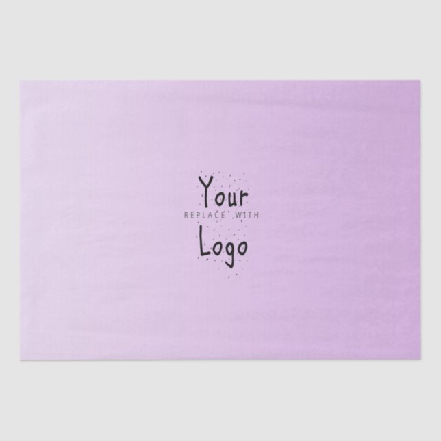 Elegant Gradient Lavender with Custom Logo Tissue Paper (Front)