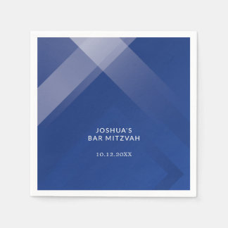 Elegant Gradient Monogram Bar Mitzvah Napkins